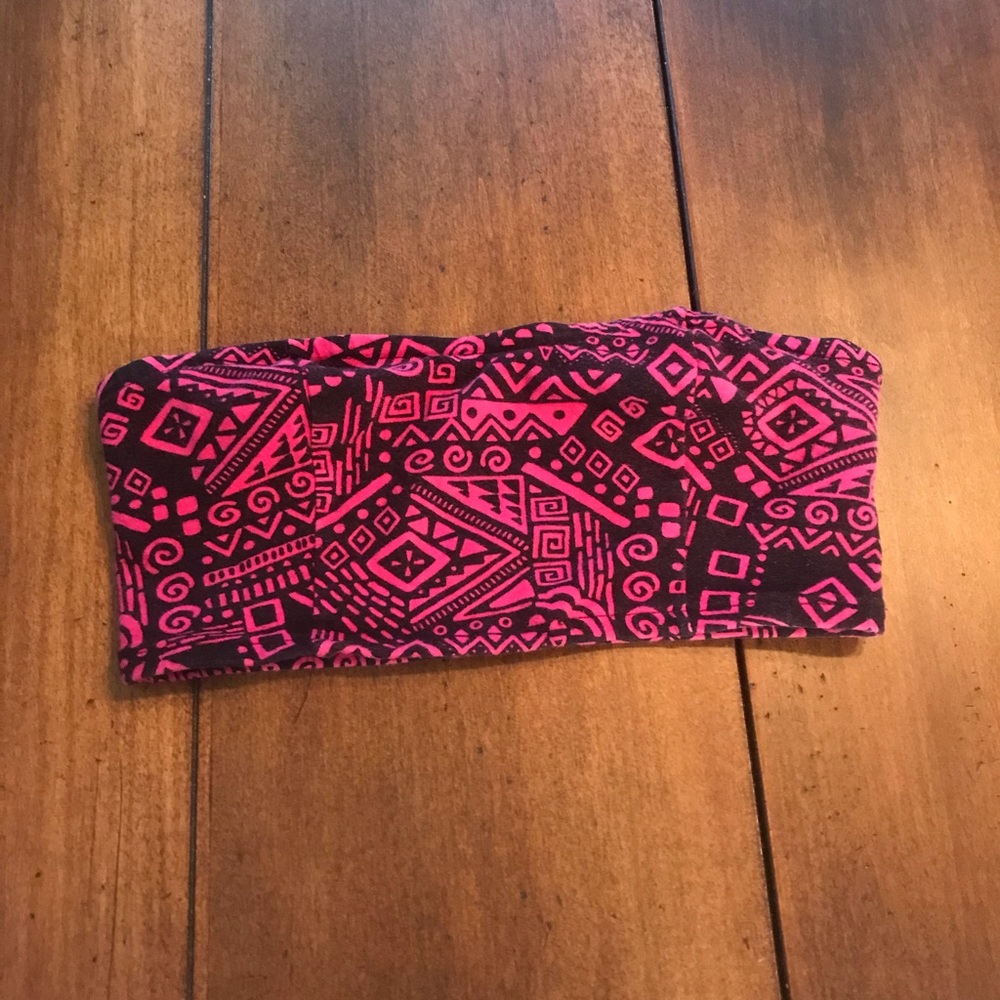 80s Style Hot Pink Bandeau